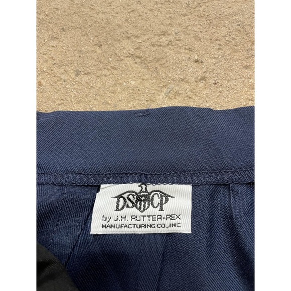 Vintage DSCP Dress Pants Womens 12WR Blue Wool Blend Pleated Uniform 90s - Picture 7 of 16